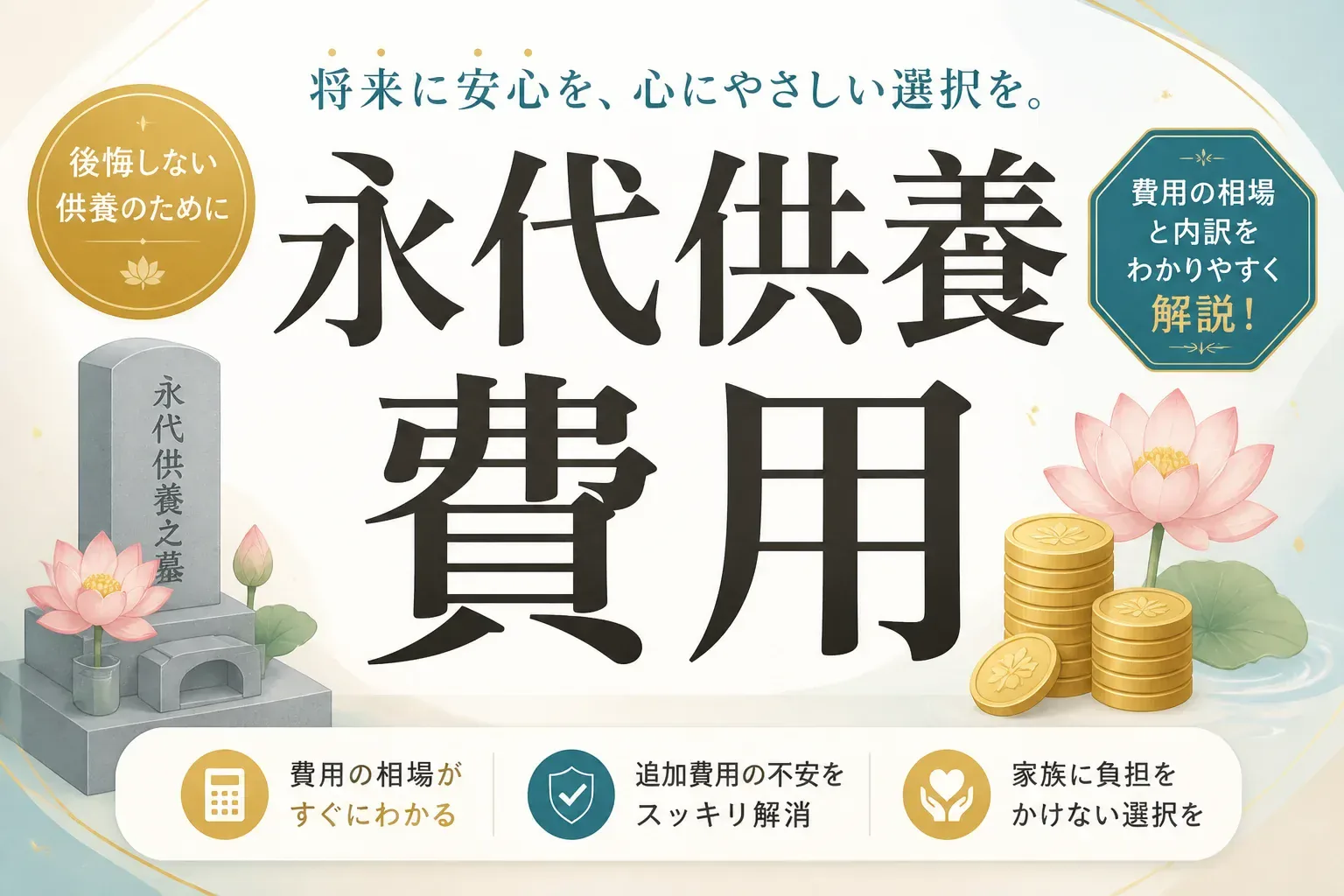 永代供養の費用相場は10万〜150万円｜種類別の料金と内訳、封筒マナーまで解説
